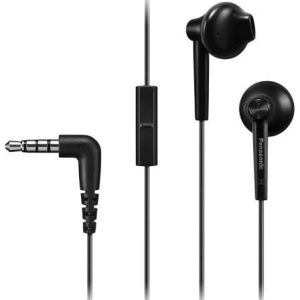 Auriculares Intra-auriculares Panasonic RP-TCM55/ com Microfone/ Jack 3,5/ Pretos
