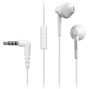 Auriculares Intra-auriculares Panasonic RP-TCM55/ com Microfone/ Jack 3.5/ Brancos