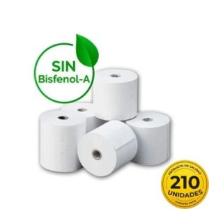 Caixa de Rolos de Papel Térmico Genérico 57x35 210U BPA/ 57 x