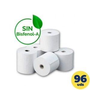 Caixa de Rolos de Papel Térmico Genérico 80x55 BPAF/ 80 x 55mm/ 12 pacotes/ 96 unidades