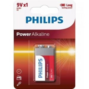 Pilha Alcalina Philips 6LR61P1B/10/9V