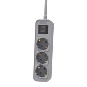 Régua com Interruptor Philips CHP2134G/ 3 Tomadas de corrente/