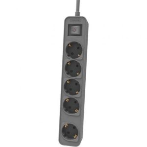 Régua com Interruptor Philips CHP2154G/12 5 Tomadas/ Cabo 1.5m/ Cinzento