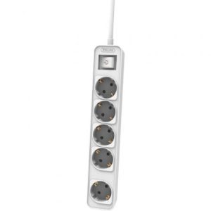 Régua com Interruptor Philips CHP2154W/12/ 5 Tomadas de corrente/ Cabo 1,5m/ Branco