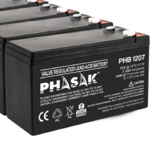 Bateria Phasak PHB 1207 compatível com SAI/UPS PHASAK de acordo com as especificações
