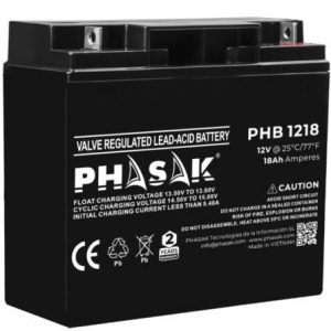 Bateria Phasak PHB 1218 compatível com SAI/UPS PHASAK de acordo com as especificações