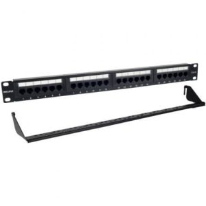 Patch Panel Phasak PU 2424/ 24 Portas/ Cat.6/ Altura 1U/ Gestão de Cabos