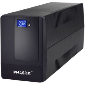 SAI de Linha Interativa Phasak 600 VA LCD/ 600VA/ 2 Saídas/ Formato Torre