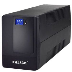UPS Interativa Phasak 650 VA LCD Interactiva/ 650VA/ 2 Saídas/ Formato Torre