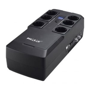 SAI Linha Interativa Phasak Kryptos 800 VA/ 480W/ 6 Saídas/ Formato Bloco