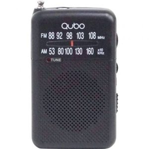 Radio Portátil Qubo R-S1/ con Cable/ a Pilas/ Negra