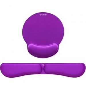 Pack de Apoio para Pulso e Tapete Ergonómico Subblim Ergo MemoryFlex / Roxo