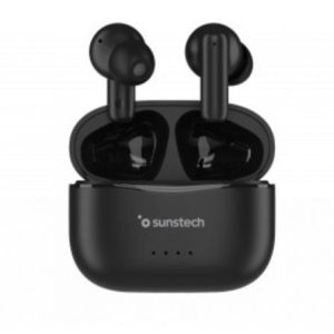 Auriculares Bluetooth Sunstech WAVEPODSBK com estojo de carregamento/ Autonomia 4.5h/ Pretos