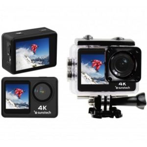 Câmara Digital Desportiva Sunstech Adventure 4K/ 16MP/ Ângulo de visão 170º/ Preta