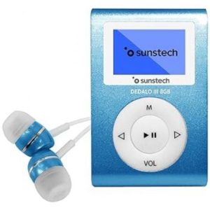 Leitor MP3 Sunstech Dedalo III/ 8GB/ Rádio FM/ Azul