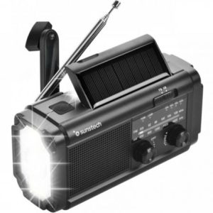 Radio Portátil Sunstech RPE25/ con Batería/ Linterna/ Negra