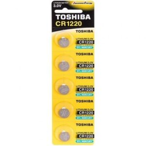 Pack de 5 Pilhas de Botão Toshiba CR1220/ 3V
