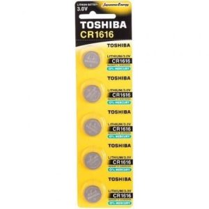 Pack de 5 Pilhas de Botão Toshiba CR1616/3V
