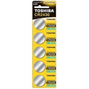 Pack de 5 Pilhas de Botão Toshiba CR2430/ 3V/ Alcalinas