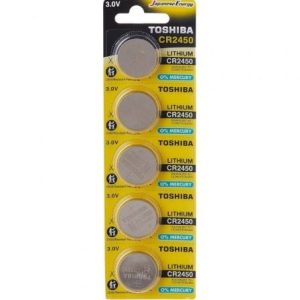 Pack de 5 Pilhas de Botão Toshiba CR2450/ 3V/ Alcalinas