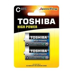 Pack de 2 Pilhas C 2 Toshiba LR14/ 1,5V/ Alcalinas