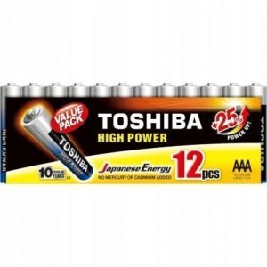 Pack de 12 Pilhas AAA Toshiba High Power LR03/1,5V/Alcalinas