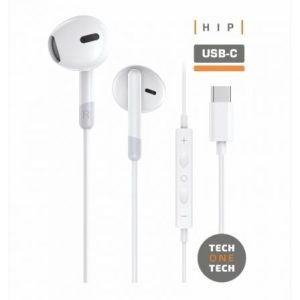Auriculares Intra-auriculares Tech One Tech earTECH TEC1301/ com Microfone/ USB Tipo-C/ Brancos