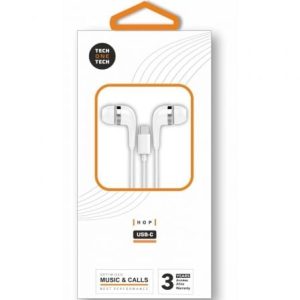 Auriculares Intra-Auditivos Tech One Tech earTECH TEC1304/ com Microfone/ USB Tipo-C/ Brancos