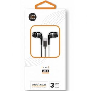 Auriculares Intra-auriculares Tech One Tech earTECH TEC1305/ com Microfone/ USB Tipo-C/ Pretos