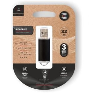 Pen USB 32GB Tech One Tech Basic USB 2.0/ Preto