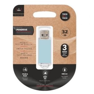 Pen USB 32GB Tech One Tech Basic USB 2.0/ Azul Céu