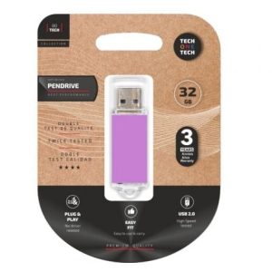 Pen USB 32GB Tech One Tech Basic USB 2.0/ Roxo Claro