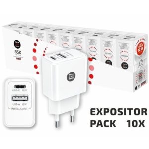 Pack 10 Carregadores de Parede Tech One Tech Basik TEC2954/ 1xUSB/ 12W