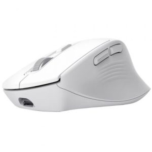 Rato Sem Fios Trust Niven Conforto 26022/ Bateria recarregável/ Até 3200 DPI/ Branco