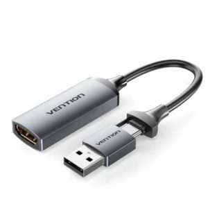 Conversor HDMI 4K 60Hz Vention ACWHA/ HDMI Fêmea / USB Macho - USB Tipo-C Macho/ 480Mb