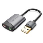 Placa de Som Vention CDKHB / USB Macho - 2xJack 3.5
