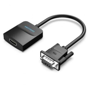 Conversor Vention ACNBB/ VGA Macho - HDMI Fêmea/ 15cm/ Preto