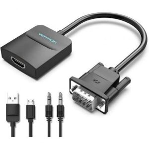 Cabo Conversor Vention ACNBF/ VGA Macho - HDMI Fêmea/ 1m/ Preto