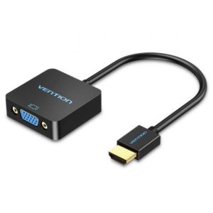 Conversor Vention ACPBB/ HDMI Macho - VGA Fêmea/ 15cm/ Preto