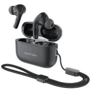 Auriculares Bluetooth Vention Echo Lite E11 Plus com estojo de carregamento/ Autonomia 6h/ Pretos