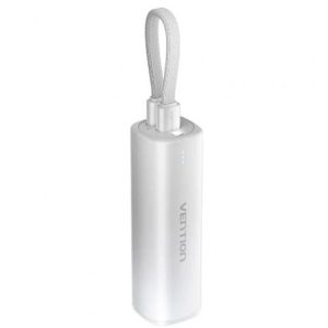 Powerbank 5000mAh Vention FHWM0/ 20W/ Cinzento/ Inclui Cabo USB Tipo-C e Lightning