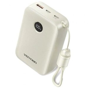 Powerbank 20000mAh Vention FKBN0-C/ 22.5W/ Bege/ Inclui Cabo USB Tipo-C
