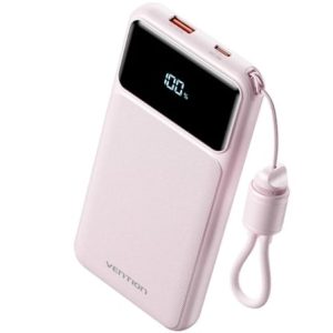 Powerbank 10000mAh Vention XGYP0-39-TY/ 22.5W/ Rosa/ Inclui Cabo USB Tipo-C