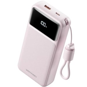 Powerbank 20000mAh Vention XGYP0-40-TY/ 22.5W/ Rosa/ Inclui Cabo USB Tipo-C
