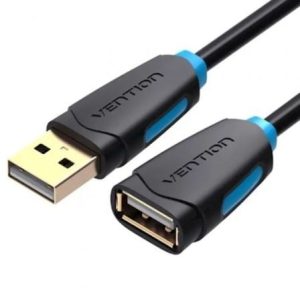 Cabo Extensor USB 2.0 Vention CBCBI/ USB Macho - USB Fêmea/ 3m/ Preto