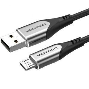 Cabo USB 2.0 Vention COAHG/ USB Macho - MicroUSB Macho/ 480Mbps/ 1,5m/ Cinzento