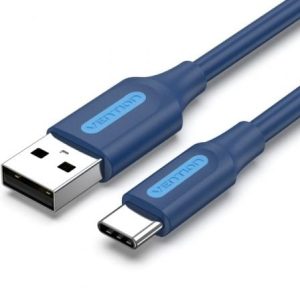 Cabo USB 2.0 Tipo-C Vention COKLF/ USB Tipo-C Macho - USB Macho/ 480Mbps/ 1m/ Azul