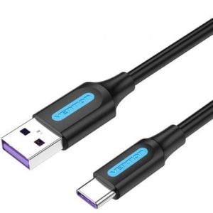 Cabo USB 2.0 Tipo-C Vention CORBG/ USB Macho - USB Tipo-C Macho/ 480Mbps/ 1,5m/ Preto