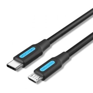 Cabo USB 2.0 Tipo-C Vention COVBH/ USB Tipo-C Macho - MicroUSB Macho/ 480Mbps/ 2m