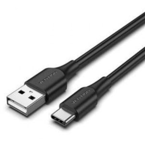 Cabo USB 2.0 Tipo-C Vention CTHBI/ USB Tipo-C Macho - USB Macho/ 480Mbps/ 3m/ Preto